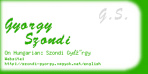 gyorgy szondi business card